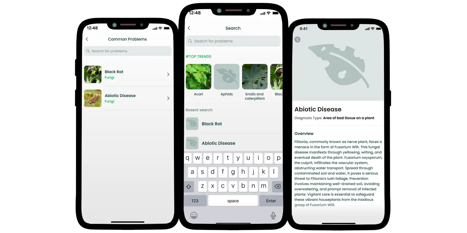 AI Plant Finder functions.